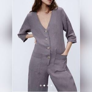 Zara linen jumpsuit